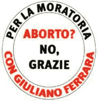 Il logo della lista di Giuliano Ferrara per la moratoria sull'aborto